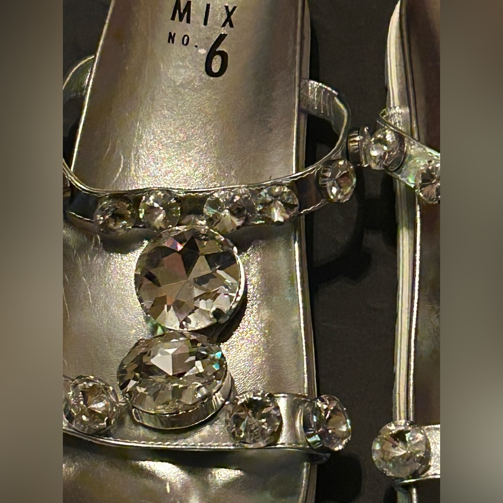 Mix No. 6 sandals big beautiful gem rhinestone women size 8 - Picture 2 of 5